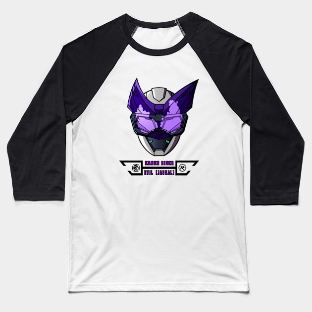 KR REVICE ( EVIL / JACKAL GENOME ) Baseball T-Shirt by Ryuki Kento Art